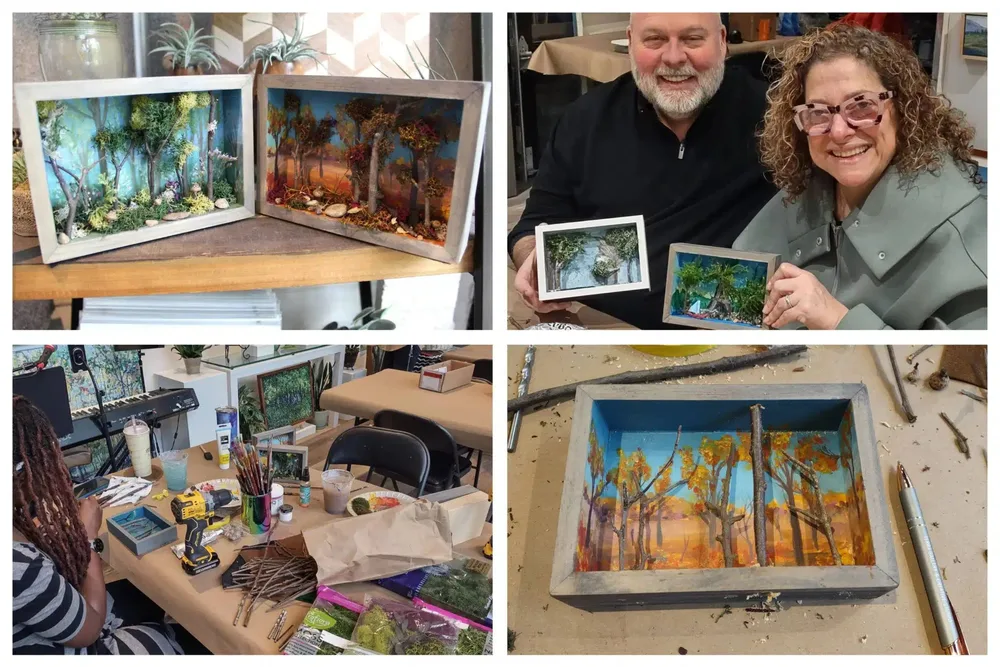 A nature shadow box artwork by Terra Art Gallery displayed at Raven's Retreat