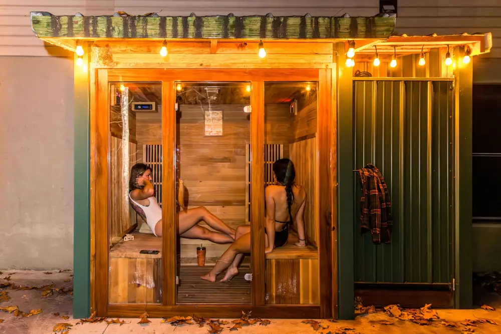 Sauna at Art Lodge Raven’s Retreat Hocking Hills
